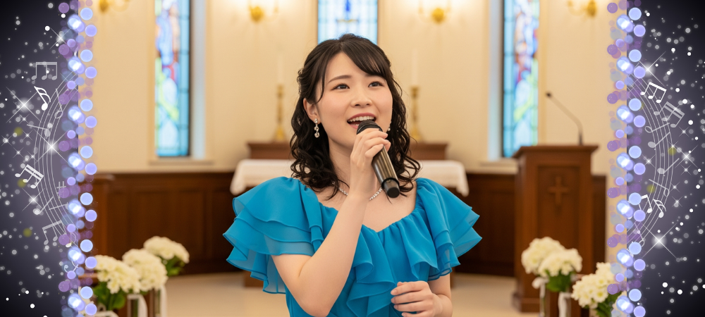 チャペルで歌うシンガー